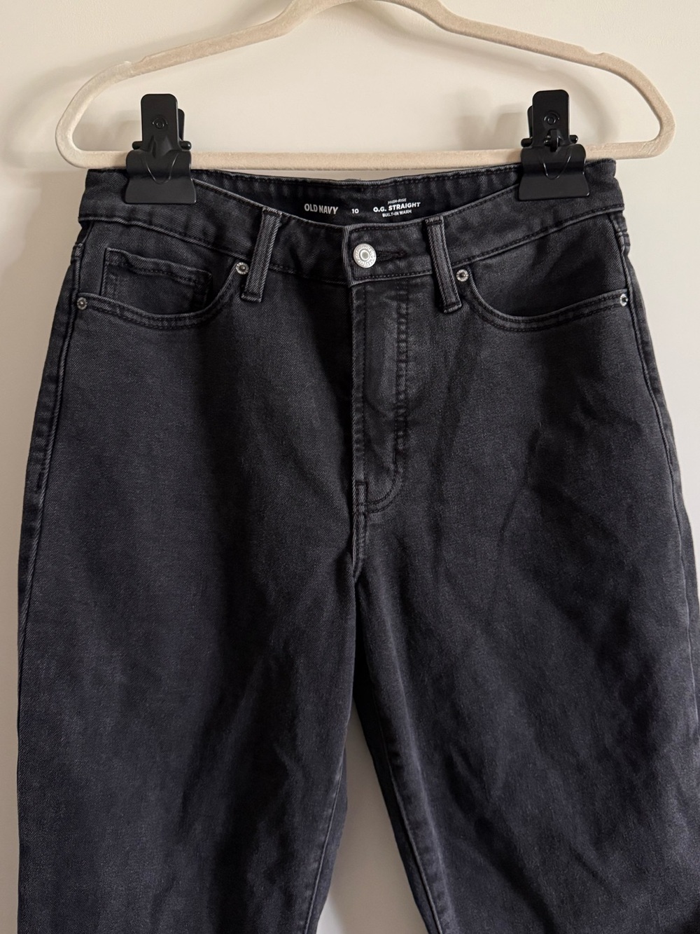 Old Navy High Rise O.G. Straight Ankle Built-in Warm Jeans - Picture 2 of 6